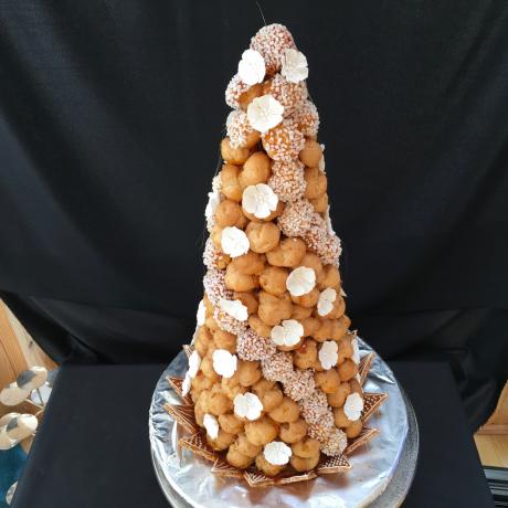 Croquembouche with Hail Sugar and Sugar Blossoms